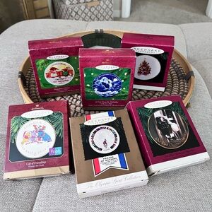 Hallmark miniature porcelain ornaments.